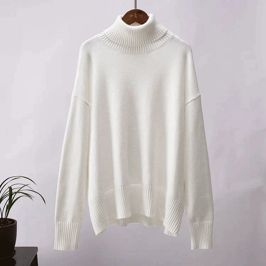 Amélie Cotton Oversized Roll Neck Sweater