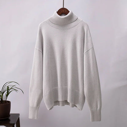 Amélie Cotton Oversized Roll Neck Sweater