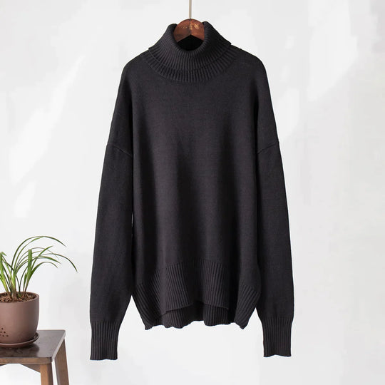 Amélie Cotton Oversized Roll Neck Sweater