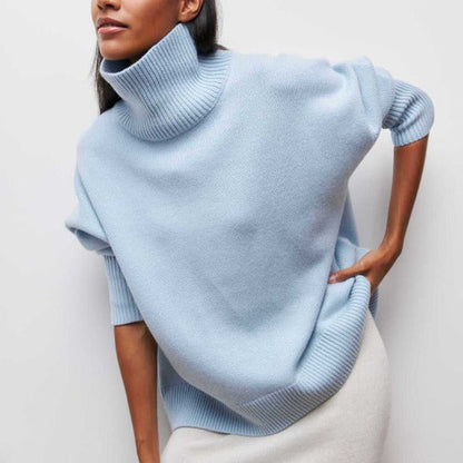 Amélie Cotton Oversized Roll Neck Sweater