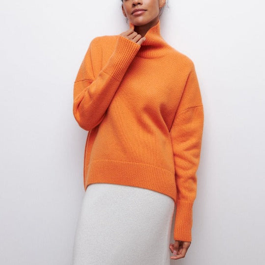 Amélie Cotton Oversized Roll Neck Sweater