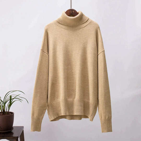 Amélie Cotton Oversized Roll Neck Sweater