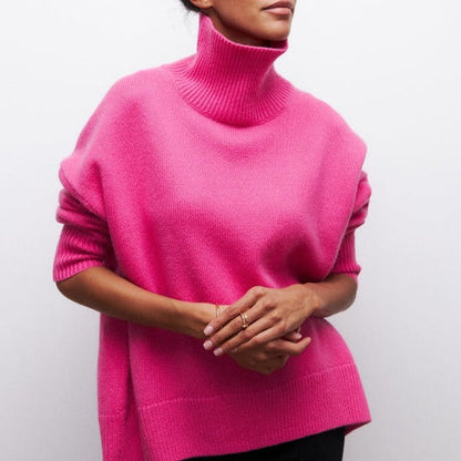 Amélie Cotton Oversized Roll Neck Sweater