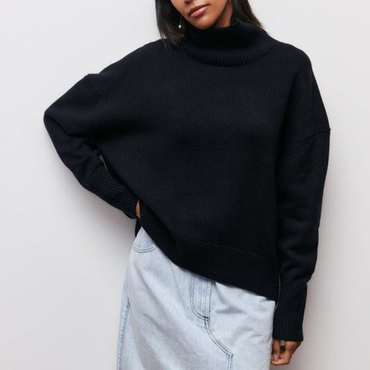 Amélie Cotton Oversized Roll Neck Sweater