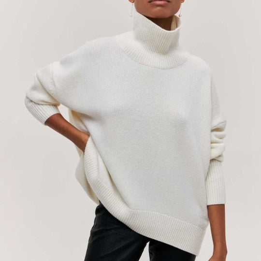 Amélie Cotton Oversized Roll Neck Sweater